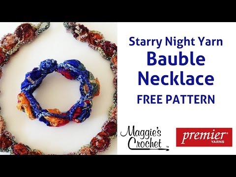 Bauble Necklace Free Crochet Pattern - Right Handed