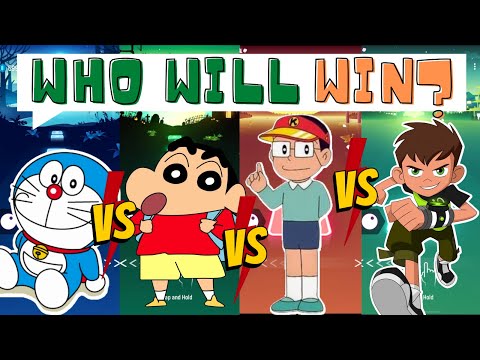 Doraemon vs Shinchan vs Kiteretsu vs Ben 10 | 60K GAMES