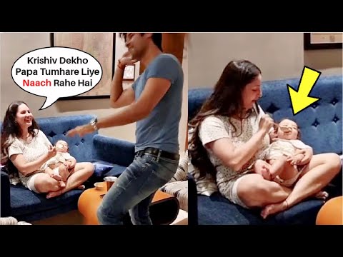 Puja Banerjee Trying To Feed Son Krishiv As Papa Kunal Verma Dance For His Attention!!!