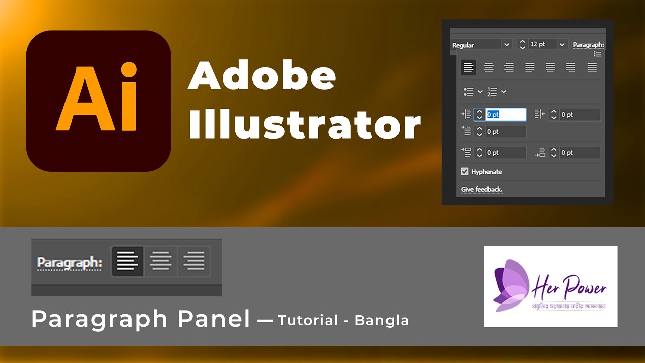 How to create paragraph style in illustrator | Paragraph Panel Bangla Tutorial | DesignoFly Studio