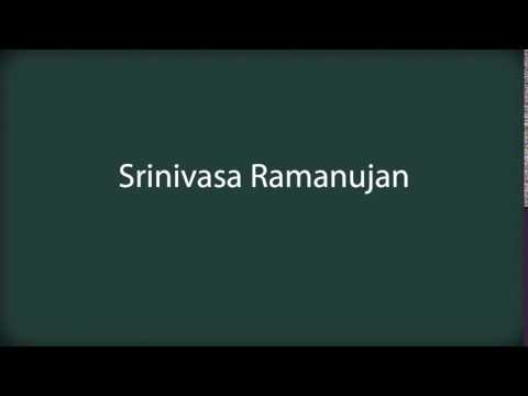 How to pronounce Srinivasa Ramanujan