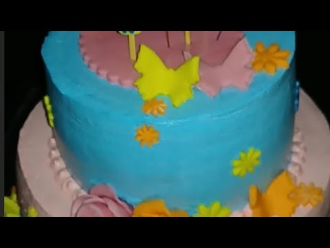 Beautiful 2 tier girl birthday cake ll Noori's studio