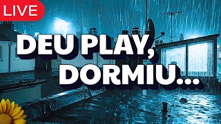 🔴SOM da CHUVA no TERRAÇO com TROVÕES, PARA DORMIR🌧️💤