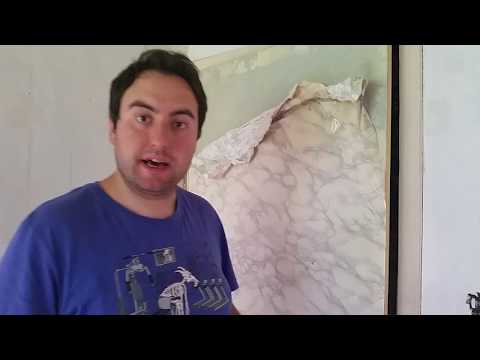 Alte Folie von Tür entfernen