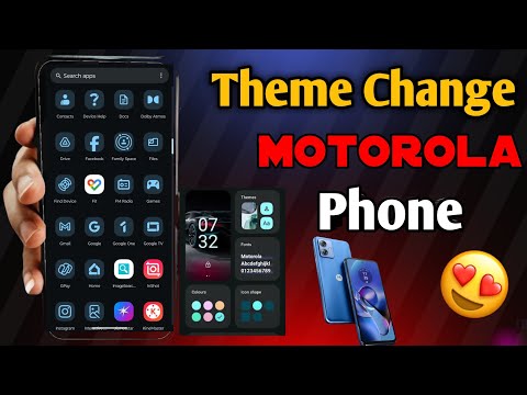 How To Use Motorola Phone Themes 😍?  Theme kaise change kren ?  App ka  colour kaise change kren