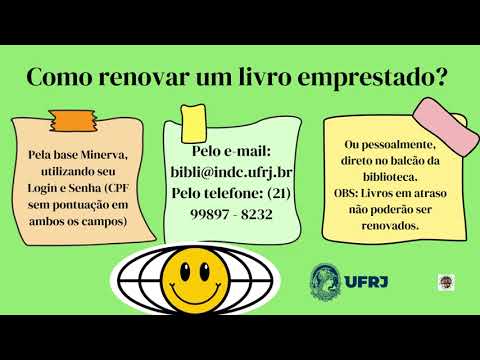 Aprenda a renovar os livros pela plataforma Minerva, da UFRJ!