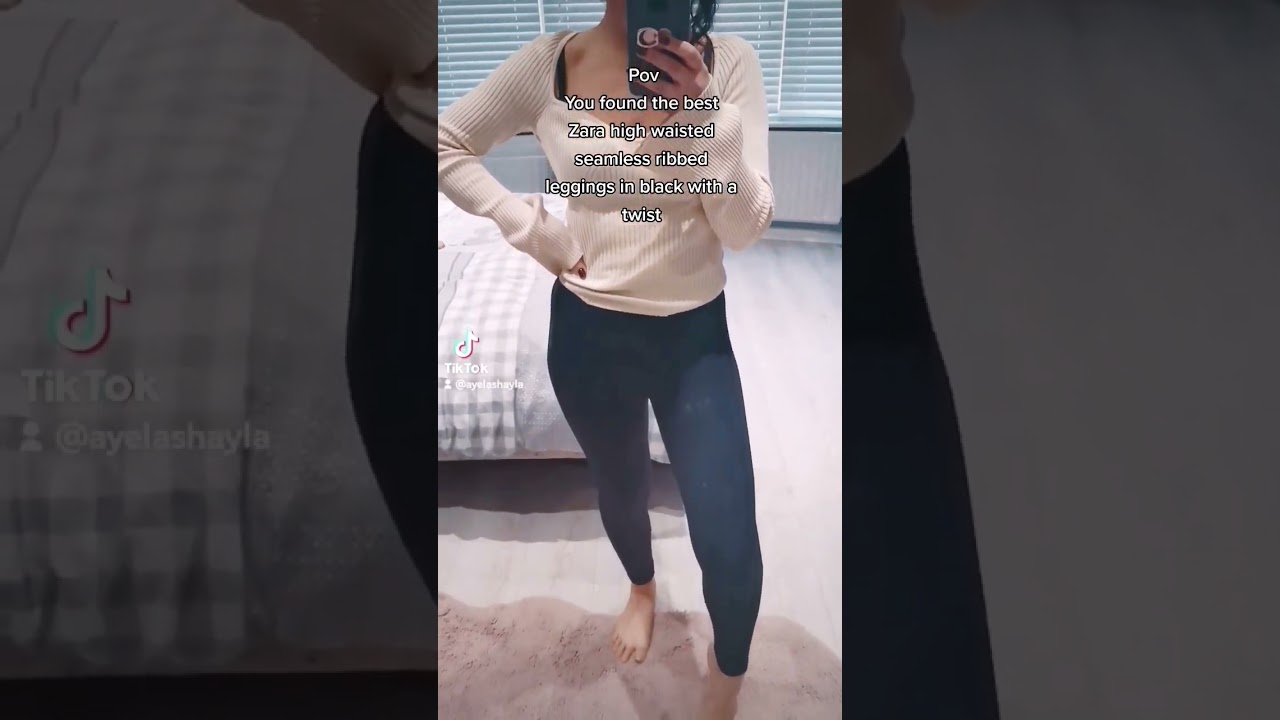 Found the best seamless ribbed leggings from Zara with a twist, great outfit & it was in the sale!