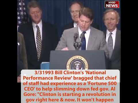 Al Gore Launches Clinton's 'Revolution in Government': Fortune 500 CEO, Quality Revolution, and the DOGE Precedent