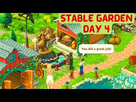 Gardenscapes: Watch Austin Restore Stable Garden — Day 4 │ Game-play Walk-through