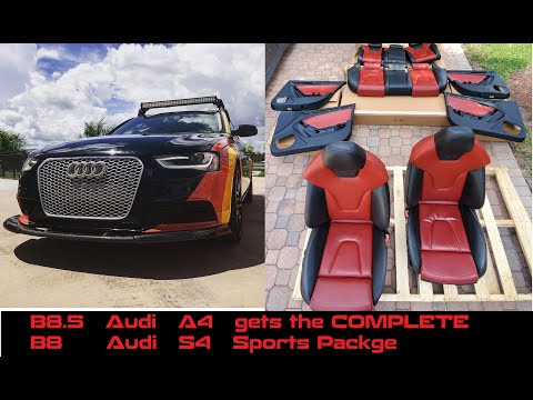 How to Convert Audi NON-Fold-able Rear Seats to Fold-able seats & Install S4 Sport Front Seats (DIY)