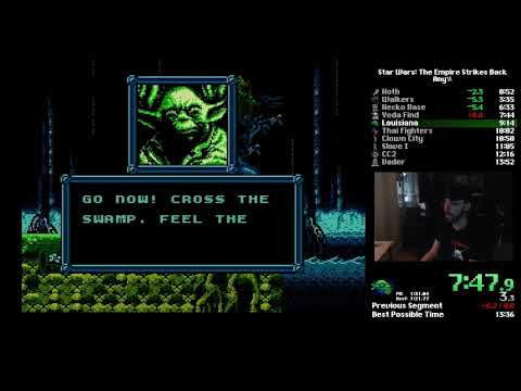 Empire Strikes Back (NES) any% in 13:50