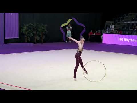 Valerie Fotevova (CZE), Hoop, Junior World Championships (AA), Score: 25.250