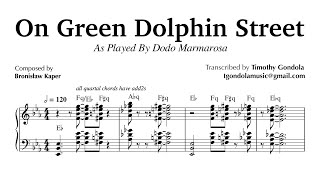 On Green Dolphin Street| Dodo Marmarosa (Piano Transcription)