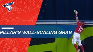 Kevin Pillar climbs wall to rob Castellanos of a home run