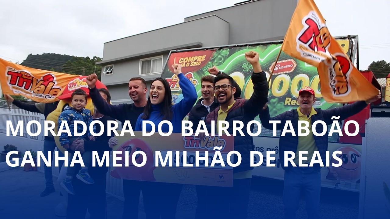 Moradora do bairro Taboão recebe meio milhão de reais na Trivale