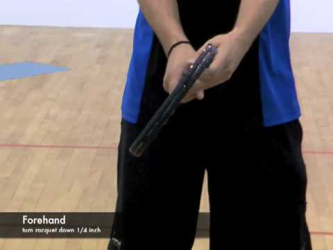 Racquetball Grip: Kris Odegard shows you how to hold your racquet