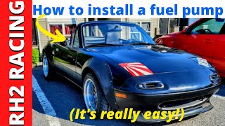 Installing a fuel pump in a Mazda MX5 Miata