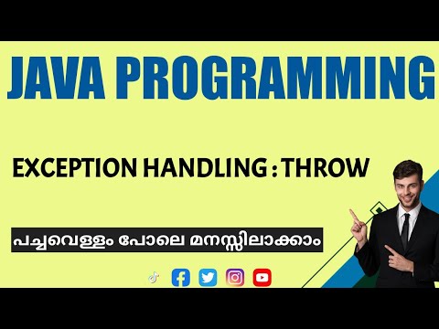 Throw Exception Handling Java Programming Malayalam Tutorial