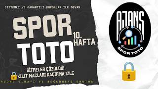 ZORLU BÜLTENE BÜYÜK KİLİT! 🔒- SPOR TOTO 10. HAFTA ŞİFRELERİ ÇÖZÜLDÜ!