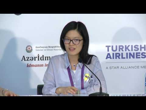 Day 11. Press-conference with Hou Yifan, Team China.