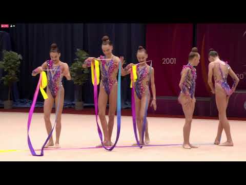 Czech Republic CZE   Junior Group Rhythmic Gymnastics   Bucuresti 2021   5 Ribbons