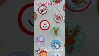 Dekorativní samolepky Vánoční mix 2 - 100 ks