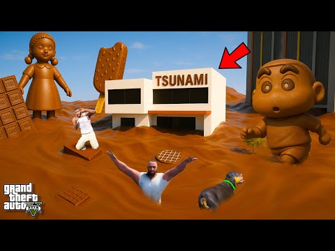 “Chocolate Tsunami Flooded Shinchan’s City in Indian Bike Driving 3D!” Gta 5 in Telugu