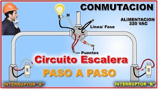 Circuito Escalera - &quot;CONMUTACIÓN&quot; - ESQUEMA DE PUENTES