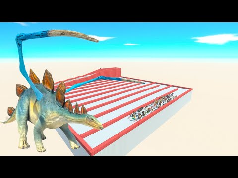 Escape From Stegosaurus - Last Survivor - Zigzag Course | Animal Revolt Battle Simulator