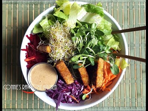VEGAN DRAGON BOWL AND Dragon bowl sauce!!! (SEMI RAW DISH)