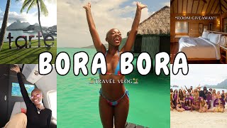 FIRST TWO DAYS TRIPPIN WITH TARTE IN BORA BORA 🏝️ | flying private, room tour giveaway & more