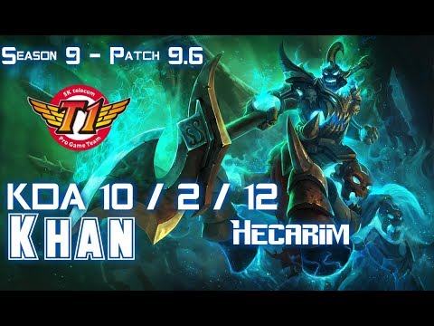 SKT Khan HECARIM vs RUMBLE Top - Patch 9.6 KR Ranked