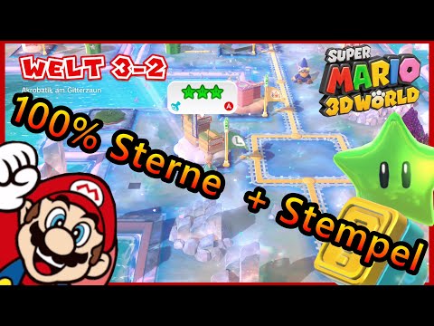 [Welt 3-2] Alle Sterne und Stempel | Super Mario 3D World