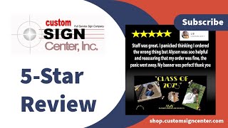 Lorie B. 5-Star Review | Custom Graduation Banner
