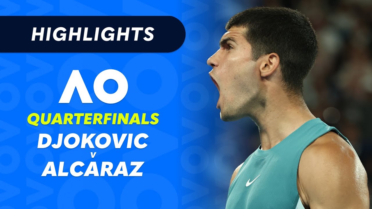 Novak Djokovic v Carlos Alcaraz  - Australian Open Quarterfinals Highlights | Wide World of Sports