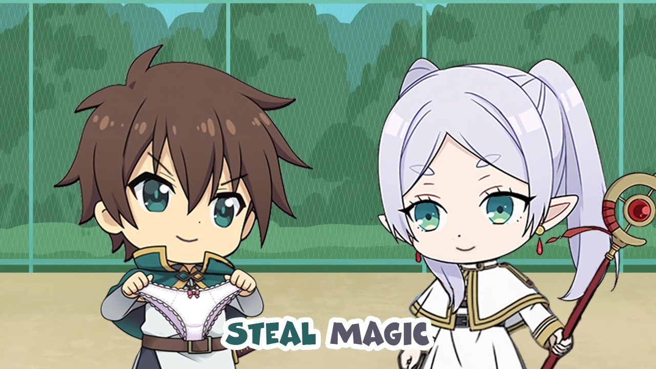 Kazuma x Frieren - Steal Magic (KonoSuba x Sousou no Frieren) | Anime React to Each Other