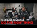 100 POUND DUMBBELL Journey: Pushing for 17 Reps