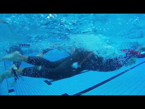 Double Ultra Triathlon Emsdetten - start swimming - underwater cam
