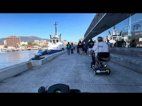 Thumbnail for Mobility Scooter Diaries: Hobart Wharves heading to Salamanca Markets - feat P&O Pacific Adventure