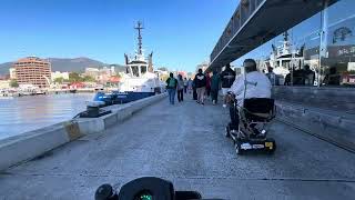 Mobility Scooter Diaries: Hobart Wharves heading to Salamanca Markets - feat P&O Pacific Adventure