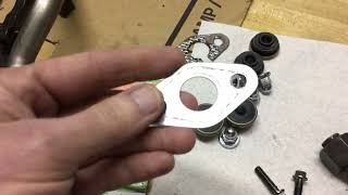 Toyota 22RE exhaust gasket: O2 Oxygen Sensor, EGR tube, AS air suction / injection cross over tube