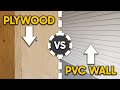 Garage walls: Plywood vs. PVC & full garage tour!