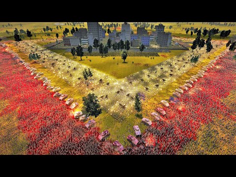 4,000,000 ZOMBIES attacks Tiny Modern City - Ultimate Epic Battle Simulator 2 UEBS 2