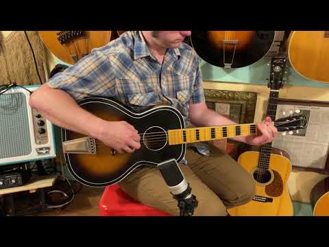 1960s Kay K1160 Parlor Guitar Tobacco Sunburst Musical Note Acoustic – “Danny” image 21