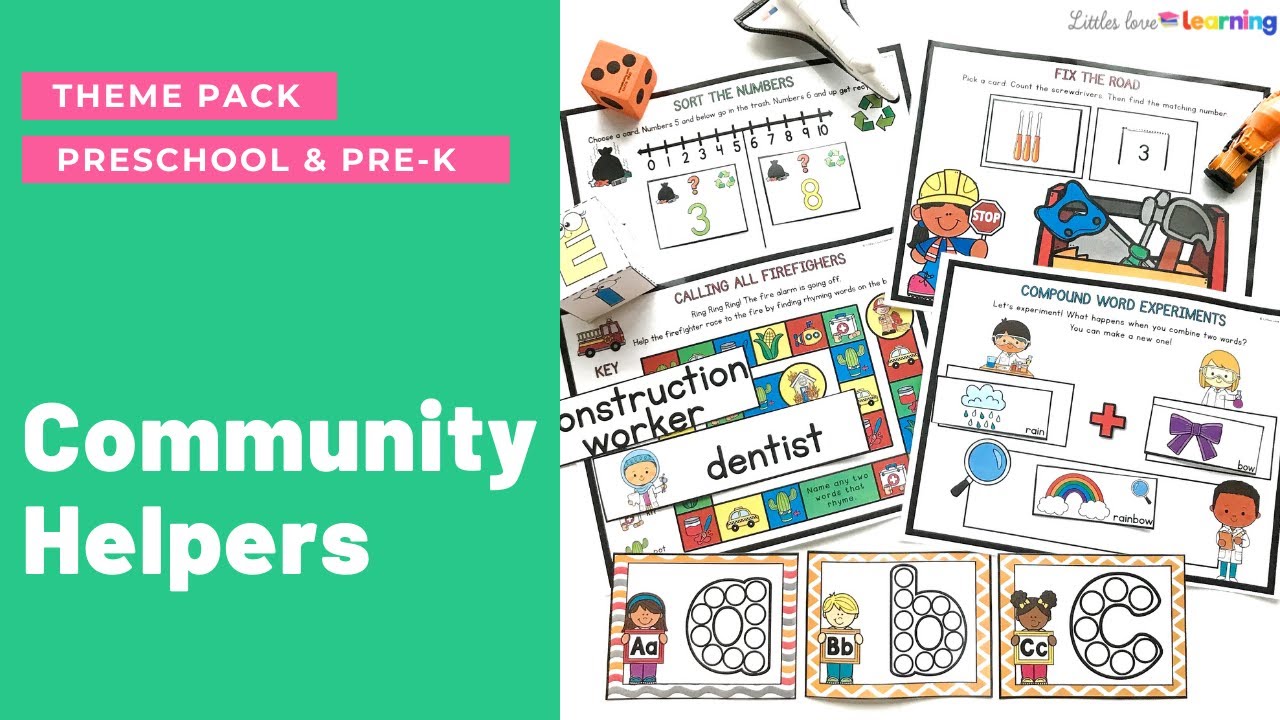 Community Helpers Math & Literacy Activities for Preschool, Pre-K, & Kindergarten