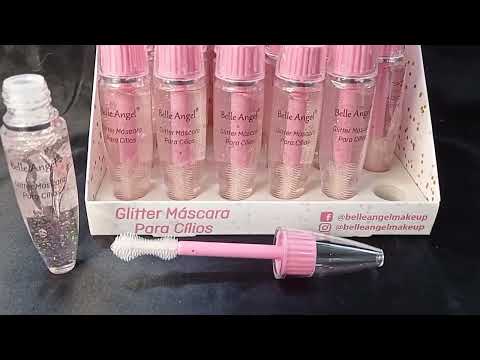 MÁSCARA DE CÍLIOS INCOLOR COM GLITTER 15ML BELLE ANGEL BOX COM 24 UN