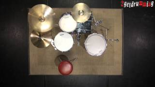free drum lesson - How to setup a basic Jazz kit - 2getdrumming.com