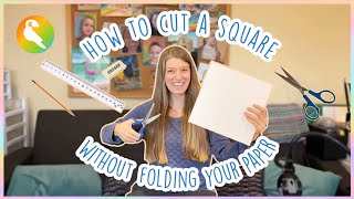 How to cut a square without folding your paper | Step by step EASY