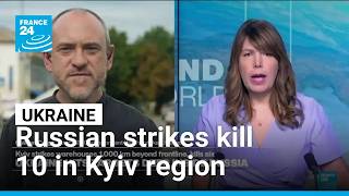 Russian missile strike kills 10 in Kyiv region, targets arms-related event