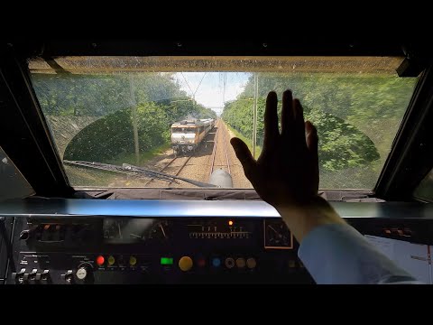 Real view of a train driver: Koploper ride with dashboard view: Amersfoort - Amsterdam ICM 15/6/2022